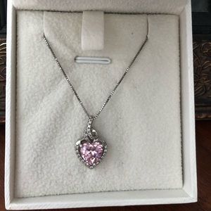 Lab created pink sapphire pendant from Zales.